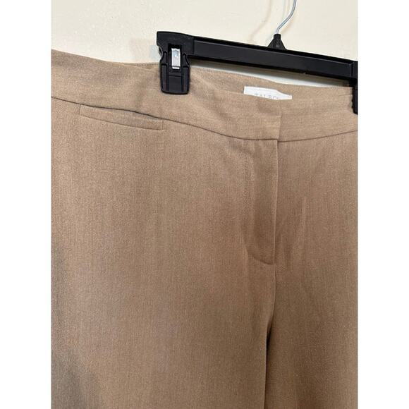 TALBOTS WOMEN'S SIZE 14 BEIGE PANTS Dress Pants Women High Rise Flare Slacks Tan - Picture 2 of 5